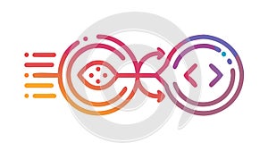 Workflow Automation Icon: Seamless Process Digital Efficiency, vector design Generative AI