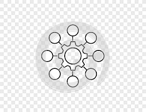 Workflow, automation, processing icon. Vector illustration. Flat design