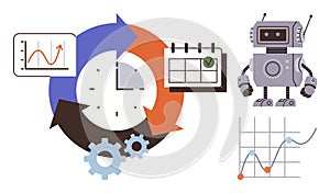 Workflow Automation with Robot, Analytics, Calendar, and Process Cycle for Efficiency