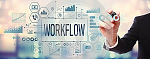 Workflow with businessman