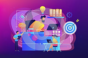 Workflow concept vector illustration.