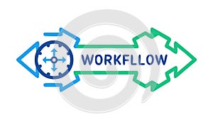 Workflow Diagram Icon, Process Optimization Symbol, vector design Generative AI