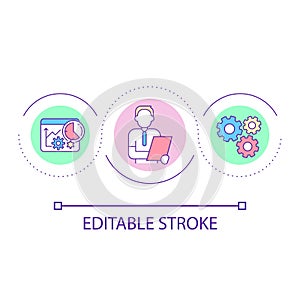 Workflow efficiency study loop concept icon