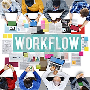 Workflow Efficient Business Process Procedure Concept photo