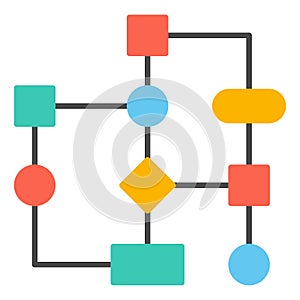 Workflow Flat Concept Simple Style Design Vector