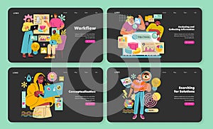 Workflow. Flat Vector Illustration