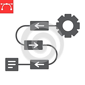 Workflow glyph icon