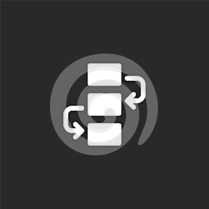 workflow icon. Filled workflow icon for website design and mobile, app development. workflow icon from filled development