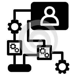 Workflow icon  work process vector