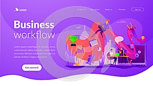 Workflow landing page template.