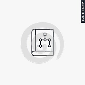 Workflow, linear style sign for mobile concept and web design