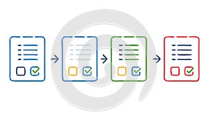 Workflow and Process Diagram Icons, Step-by-Step System, vector design Generative AI