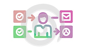 Workflow Process Diagram, Step-by-Step Guide, Progress, vector design Generative AI