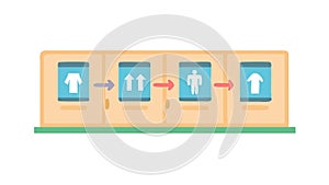 Workflow Process Flow Icon for Management Operations, vector design Generative AI
