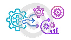 Workflow Process and System Integration, vector design Generative AI