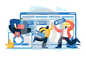 Kanban board concept vector illustration