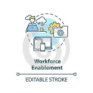 Workforce enablement concept icon