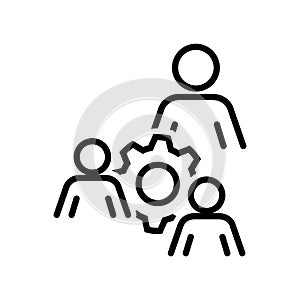 Workforce organization icon, vector illustration