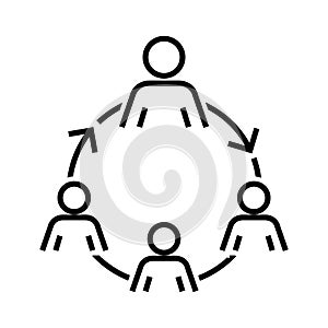 Workforce organization icon, vector illustration photo