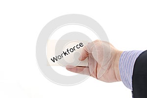 Workforce text concept