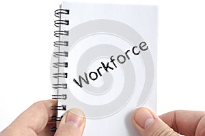 Workforce text concept