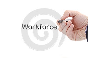Workforce text concept