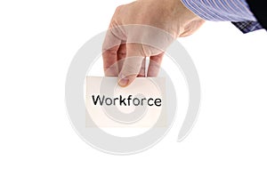 Workforce text concept