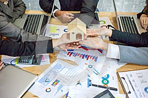 Working as a teamwork of real estate businesses