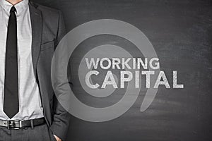 Working capital on blackboard