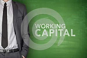 Working capital on blackboard