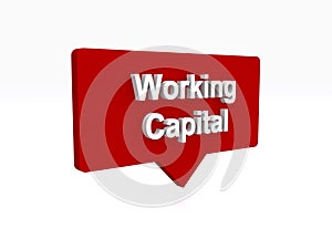 working capital speech button on white