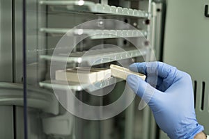 working in a chemist lab