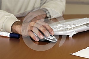 Working with a computer mouse