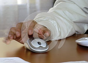Working with a computer mouse