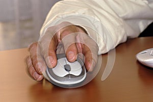 Working with a computer mouse