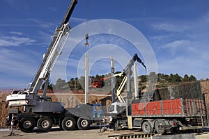 Working in the construction site