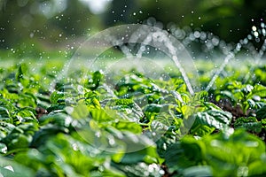 working with crops at the field agriculture