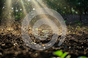 working with crops at the field agriculture