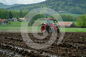 working with crops at the field agriculture