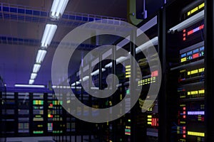 Working data center interior.