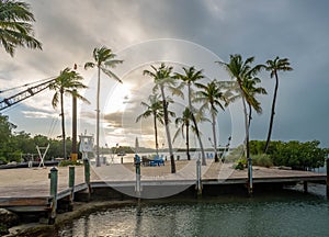 Working Dock on the Islands of Islamorada in the Middle keys of Florida photo