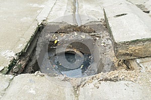 Working for drain cleaning