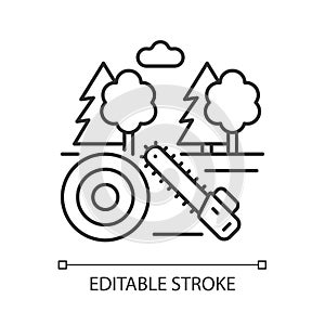 Working forest linear icon