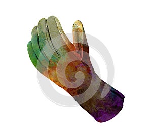 Working glove isolated on white