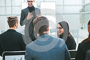 Working group discussing financial strategy at a General meeting