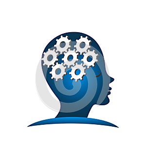 Working head brain, inspiration vector