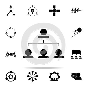 working hierarchy icon. Teamwork icons universal set for web and mobile