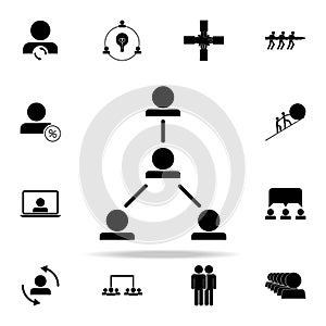 working hierarchy icon. Teamwork icons universal set for web and mobile