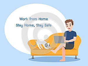 Working from home, Stay home stay safe. Social Distancing