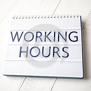 Working Hour isolated on white background photo